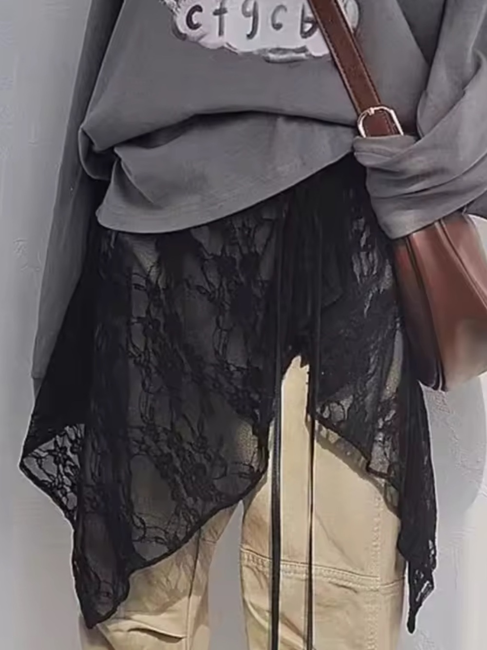 ❤️ New! Y2K Grunge Black Lace Wrap Skirt